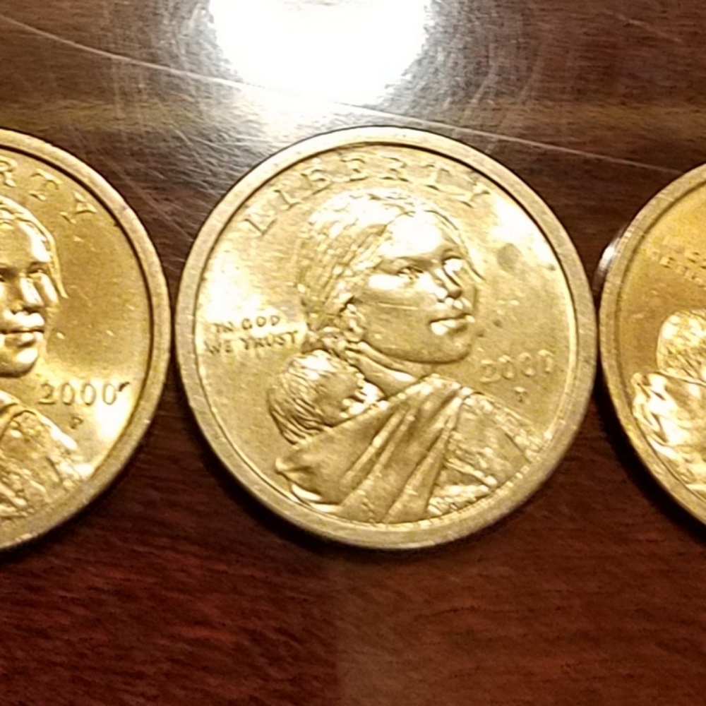 3 genuine Sacagawea gold coins